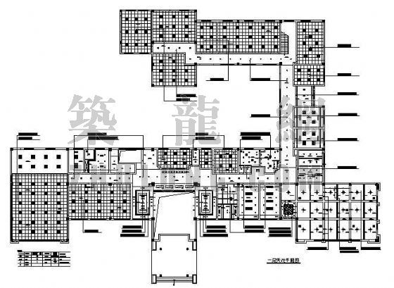 cad办公设计图资料下载-某三层办公楼顶面设计图