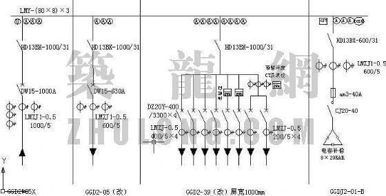 低压配电系统设计图纸资料下载-低压配电屏设计