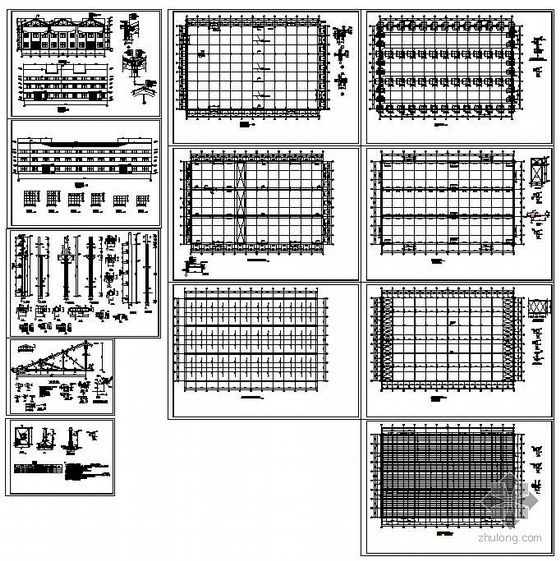 单层食堂设计图纸资料下载-某排架结构钢混单层厂房设计图纸