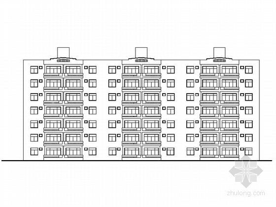 七层单元式住宅建筑设计资料下载-[深圳]某七层住宅楼建筑设计方案图