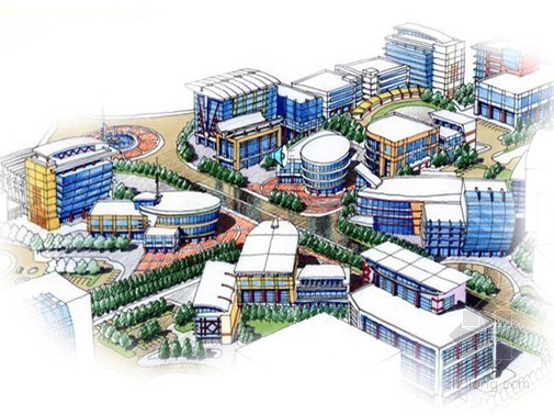 城市中心组团资料下载-[重庆北部]某新区组团中心区城市形象概念设计