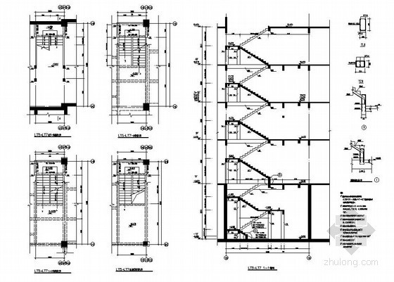 如皋市某6层框架办公楼结构设计图- 
