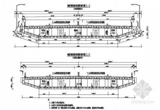 10m宽钢箱梁资料下载-公路跨长江特大组合体系桥梁钢箱梁标准横断面节点详图设计