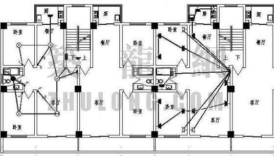 低层单元楼设计图资料下载-某低层住宅楼电气设计图