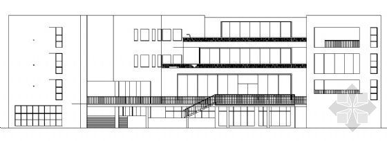 四层教学楼建筑图纸资料下载-某四层教学楼建筑方案图