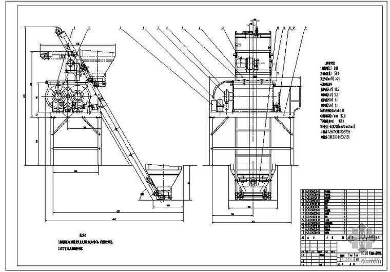 混凝土混凝土搅拌机资料下载-某JS500混凝土搅拌机设计图