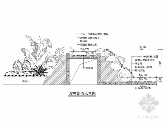 扇形水景cad施工图资料下载-园林水景施工图图集