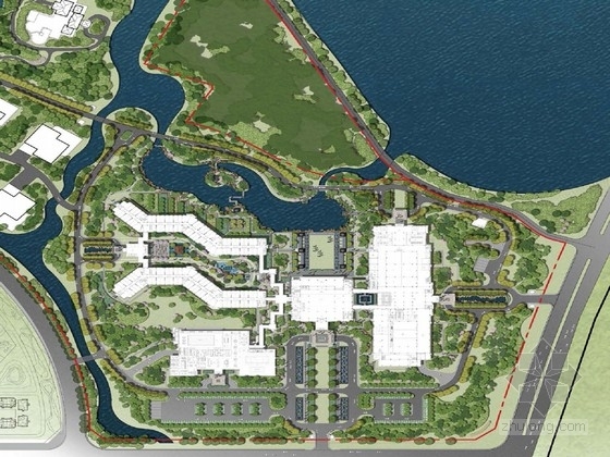 河北省图书馆建筑风格资料下载-[宁夏]汉唐风格和赖特草原建筑风格宾馆公共区域景观设计方案