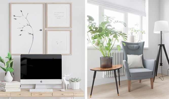 黑白条纹地毯资料下载-利用IKEA家具打造纯白清新住宅