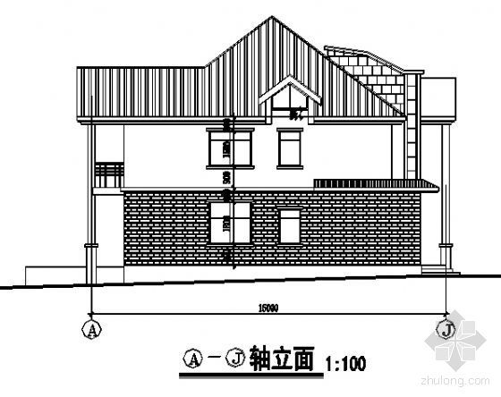 某二层单体别墅建筑方案图-2