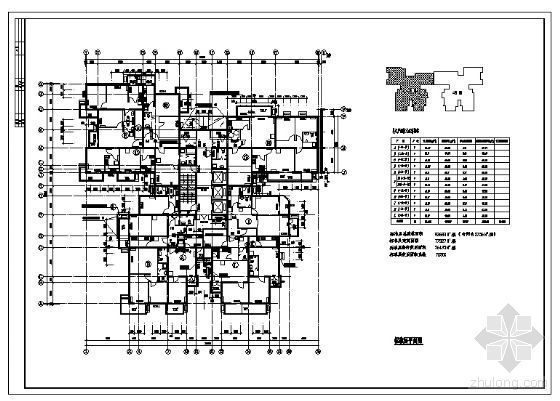 塔楼户型图cad资料下载-塔楼住宅建筑标准层平面图（780m2）