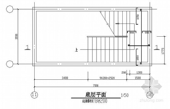楼梯架图纸资料下载-[西南]汽车4S专营钢框排架楼梯节点图