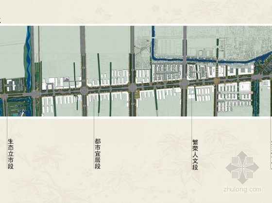 道路两侧景观照明设计资料下载-[徐州]县城道路两侧景观规划设计方案