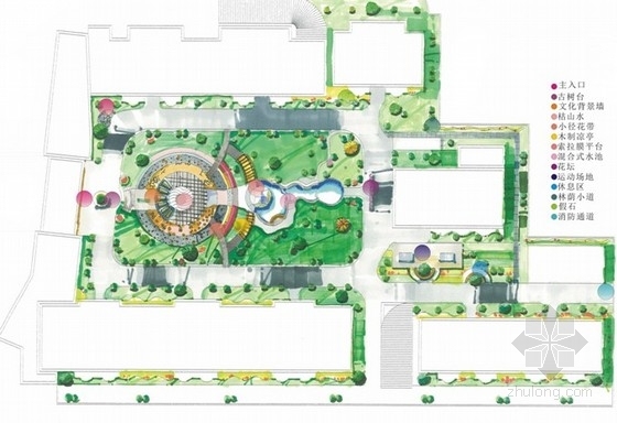 运动公园概念设计资料下载-[成都]住宅小区集中公园景观概念设计方案