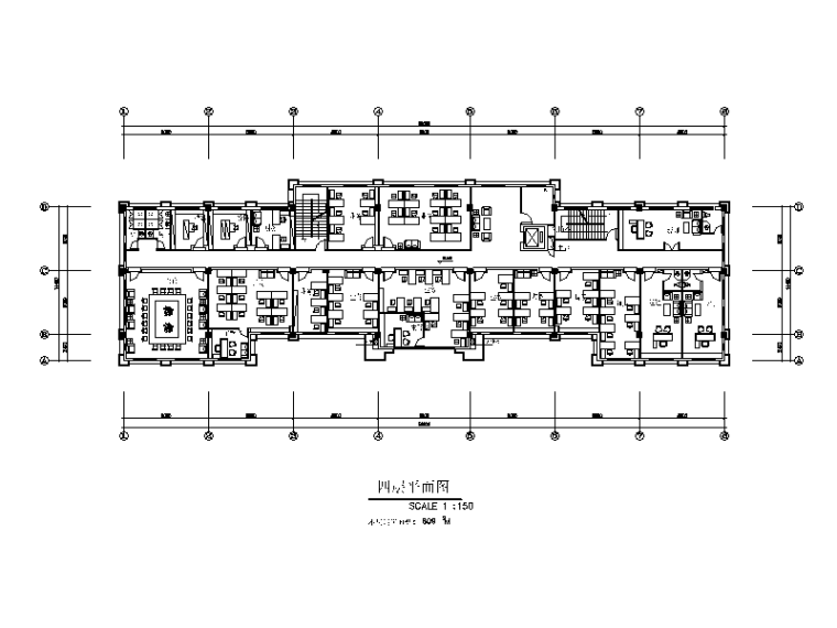 办公楼立面cad图资料下载-某公寓式办公楼设计CAD施工图