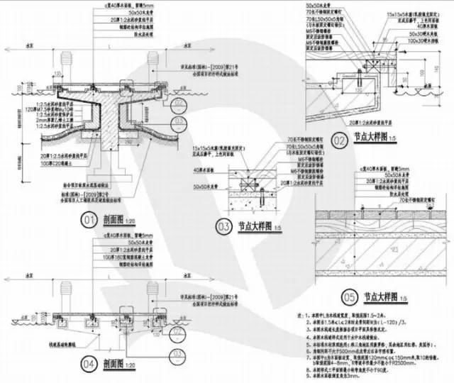 干货！恒大园林景观施工图标准（铺装、截水沟、景观亭、栈道）_79