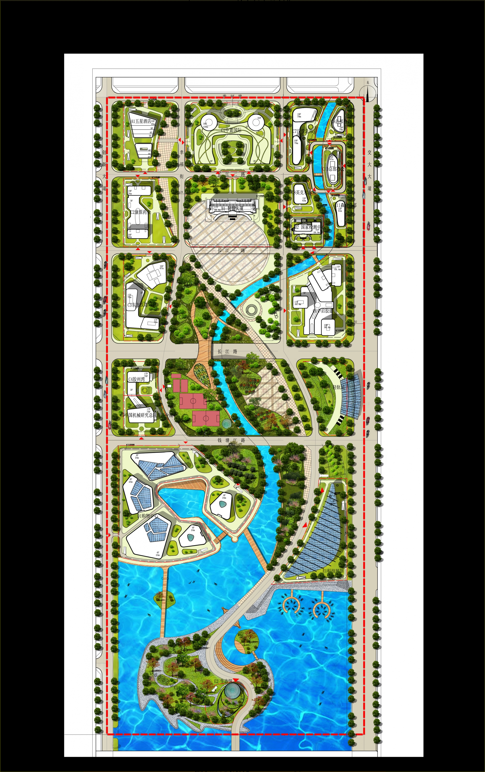 胶州智慧大厦周边片区城市设计-园林景观作品-筑龙园林景观论坛