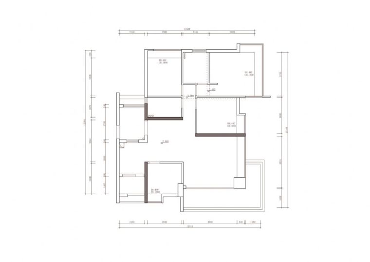 现代简约室内背景墙资料下载-现代简约风格住宅室内设计施工图（含效果图）
