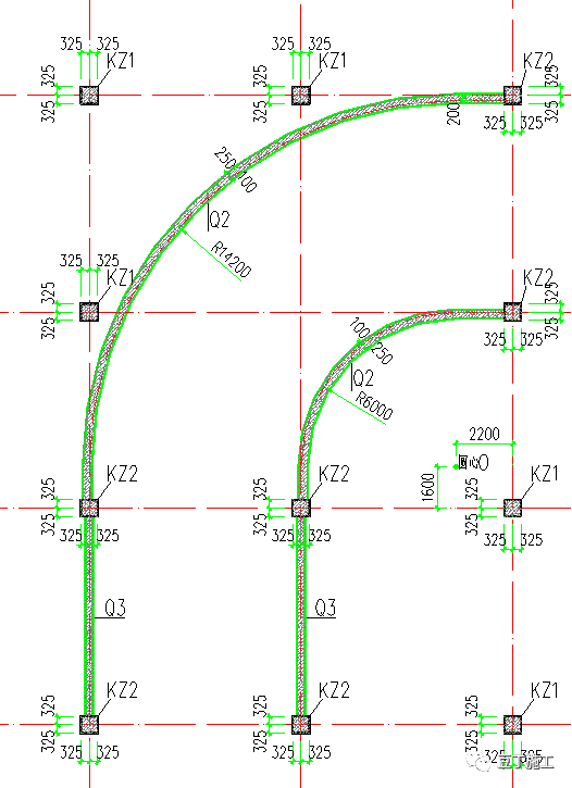 圆形、弧形建筑如何定位放线？分享一个快速准确放线方法_7