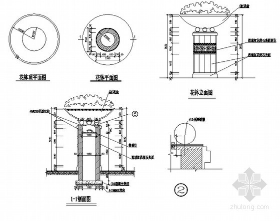 外墙铝材造型施工资料下载-造型花钵施工做法