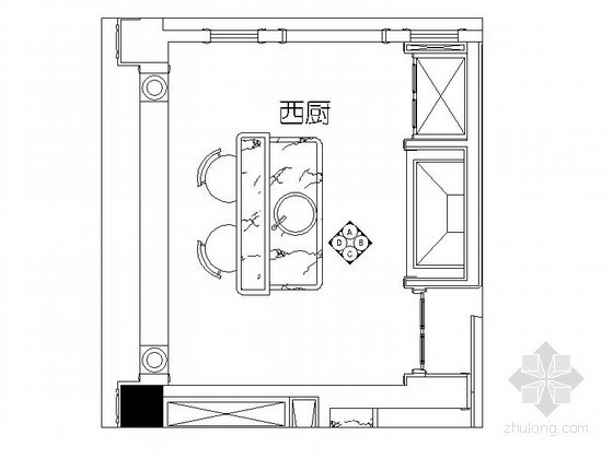 南非开放式白色系住宅资料下载-豪华住宅开放式西厨房设计装修图