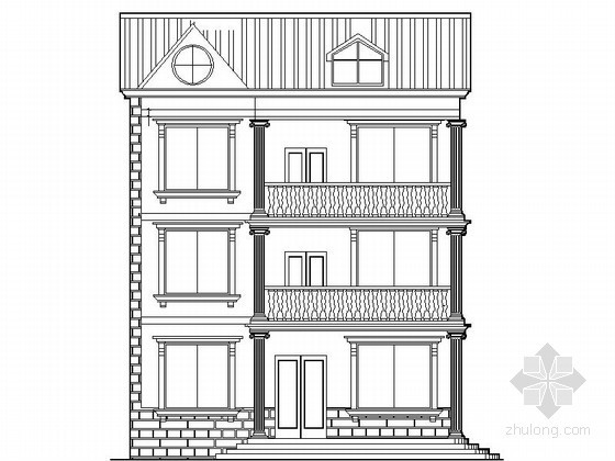 小康农居建筑资料下载-某三层小康农居建筑扩初图