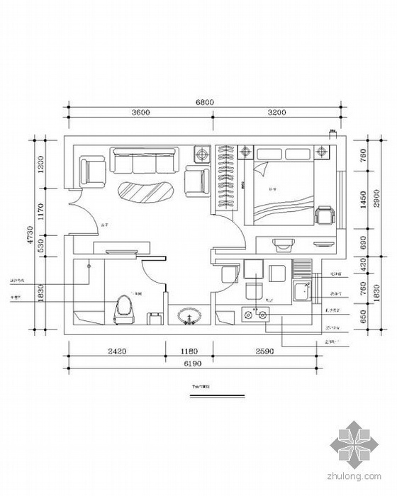 一居室小户型装修方案资料下载-小户型装修图