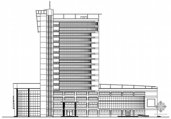 十七层办公楼结构施工图资料下载-某十七层写字楼建筑施工图