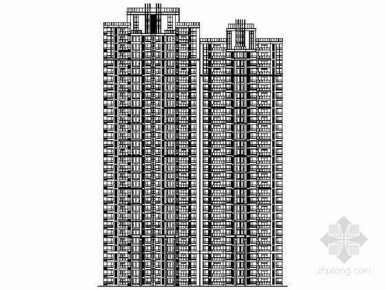 十二层住宅楼建筑施工图资料下载-某三十二层连塔住宅楼建筑施工图