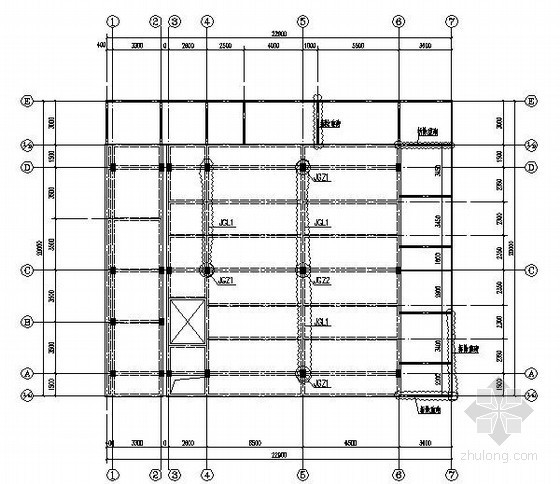 地铁设计施工图全套资料下载-4层框架商业楼加固工程设计结构施工图