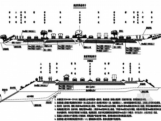 道路路面结构示意图资料下载-[安徽]市政道路工程路基路面设计图41张（取土场 材料供应）