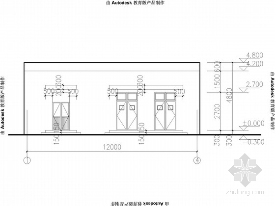 单层砖混建筑图资料下载-单层砖混配电室结构施工图(含建施)
