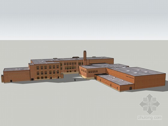 知名大学院系资料下载-学校院系建筑SketchUp模型下载