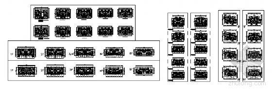 三室两厅两卫组合户型图资料下载-经济多层花园洋房户型图单体组合