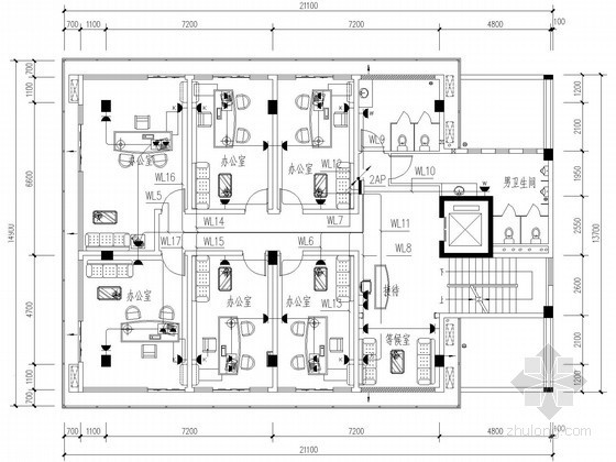 商业办公大楼设计图资料下载-办公大楼电气施工设计图纸