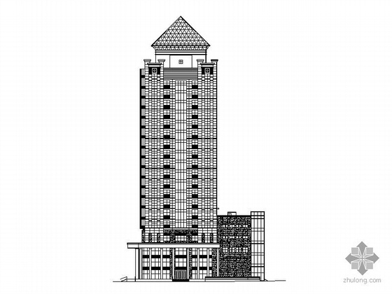 欧式综合办公楼资料下载-[深圳]某二十层办公楼建筑施工图（77.4米）
