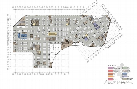 [上海]高档商业综合体建筑设计方案文本-商业综合体平面图