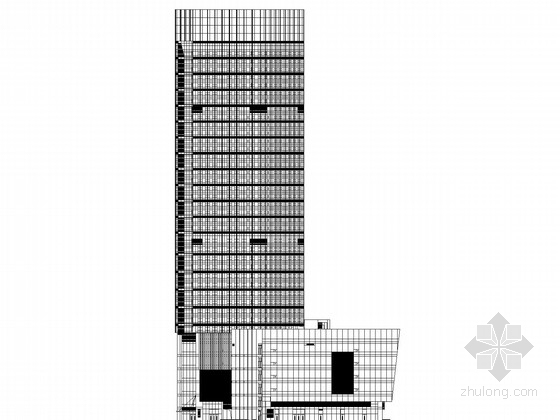 苏式楼施工图资料下载-[江苏]某四十一层商业综合体建筑施工图（148.05米）
