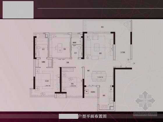 公寓平面设计图纸资料下载-[广州]现代风格公寓样板间方案图