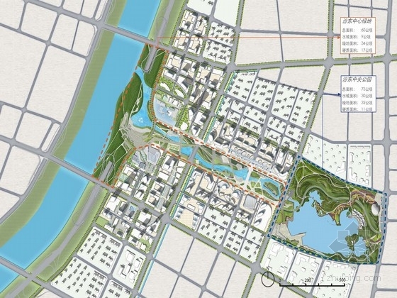 城市中心区手绘设计资料下载-[太原]城市生态绿肺商务区中心绿化带景观规划设计方案