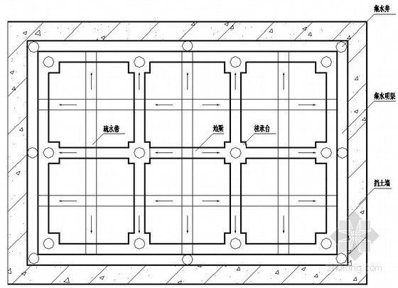 地下室顶板疏水层施工方案资料下载-地下室疏水层平面布置图