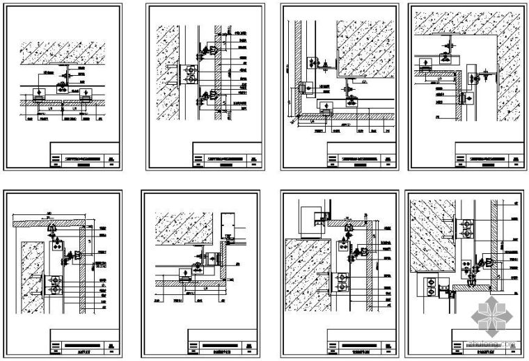 单元式幕墙节点cad资料下载-某三维调节背挂式小单元石材幕墙节点图集