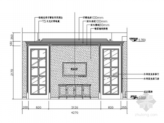[南京]欧式小两居样板房室内设计CAD施工图-[南京]欧式小两居样板房室内设计立面图