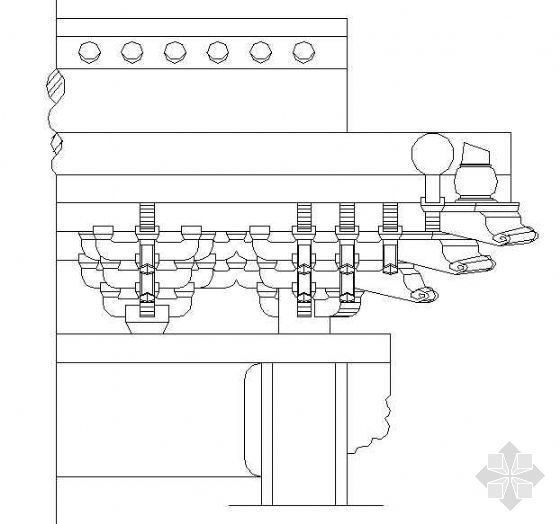 柱头科斗拱资料下载-牌楼角科斗拱图