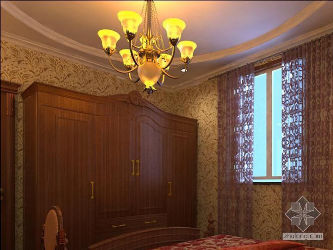古典欧式风格资料下载-欧式古典卧室
