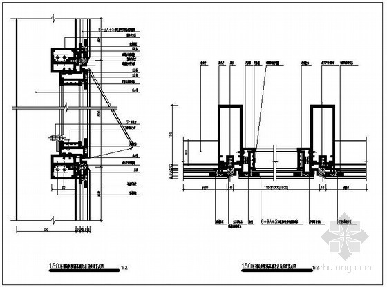 隐框玻璃幕墙节点详图- 