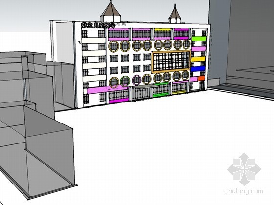 儿童医院SketchUp模型下载-儿童医院 