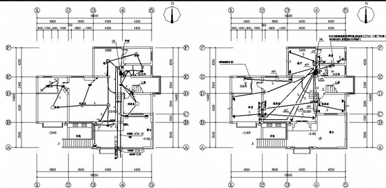 两层家装室内cad资料下载-某两层别墅电气图纸