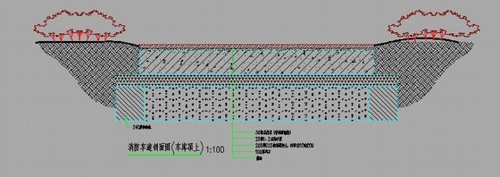 建筑消防车道设计说明资料下载-消防车道结构大样图