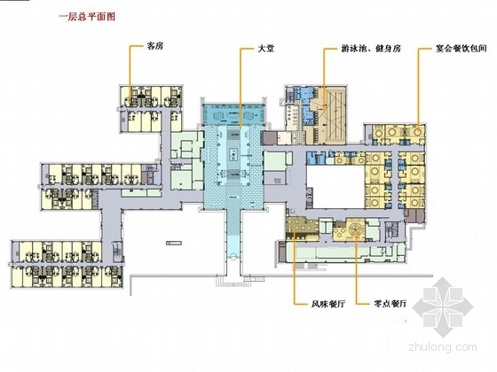 五星级现代中式酒店资料下载-[安徽]国际现代中式五星级高档酒店设计方案图